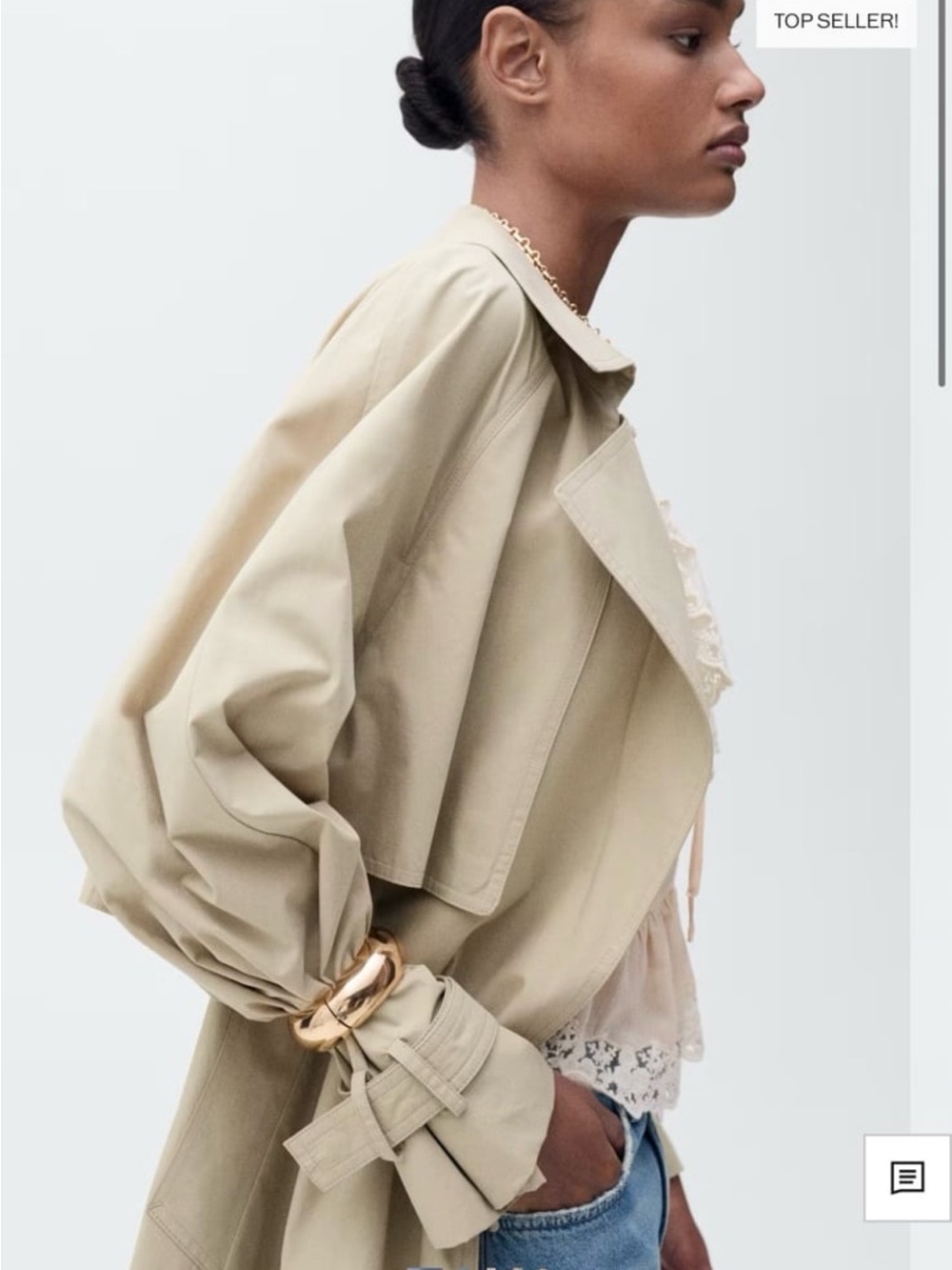New Mango belted trenchcoat size M